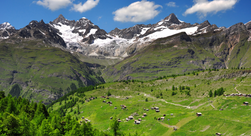 dónde están los Alpes Suizos