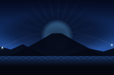 Amanecer sobre el monte Fuji con la ruta aérea entre Ciudad de México y Tokio